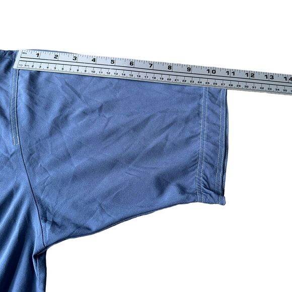 Nike Tiger Woods Polo Shirt Mens Medium Blue Stretch Golf DRI-FIT Short Sleeve - Picture 8 of 9